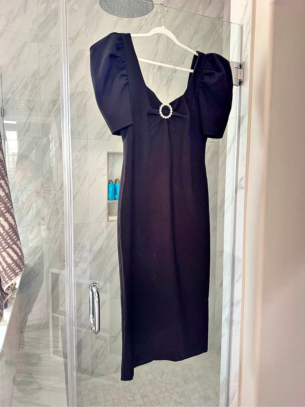 Likely Bronte Dress Black Puff Sleeve Maxi Dress Size 12